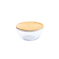 Glass Mixing Bowl with Bamboo Lid 15 cm