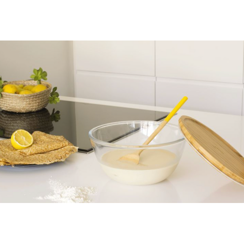 Glass Mixing Bowl with Bamboo Lid 23 cm