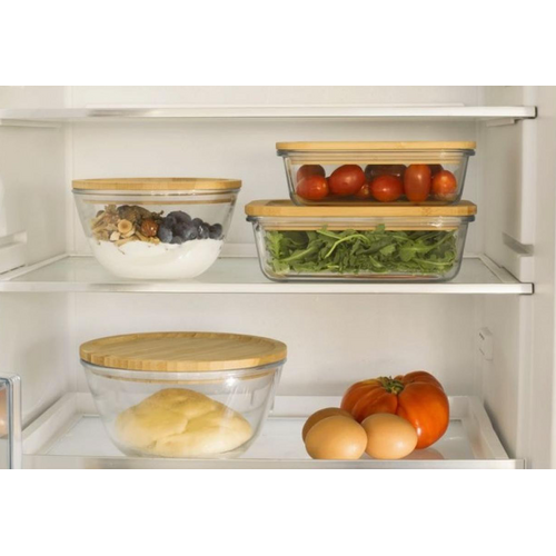 Glass Mixing Bowl with Bamboo Lid 19 cm