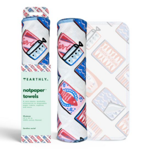 Earthly Co. Notepaper Towel 10 Pack Sardine Social