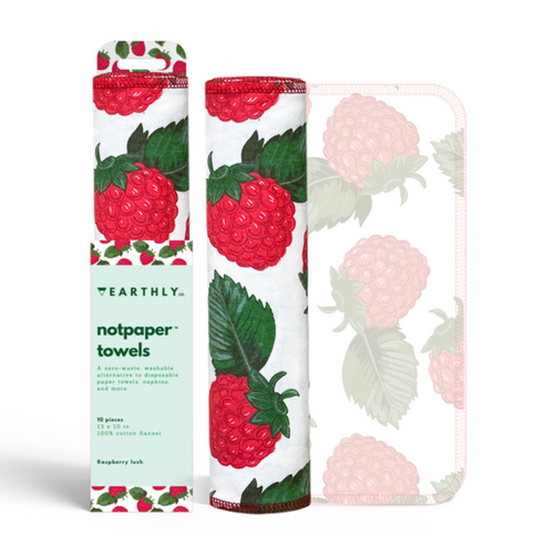 Earthly Co. Notpaper Towel 10 Pack Raspberry Lush