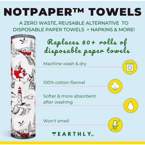Earthly Co. Notpaper Towel 10 Pack O Canada