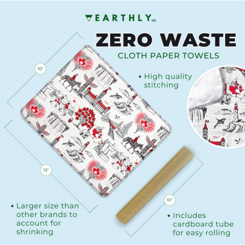 Earthly Co. Notpaper Towel 10 Pack O Canada