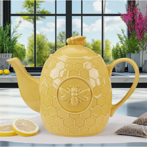 Certified International Teapot Honeycomb Bees 3.5 Cup