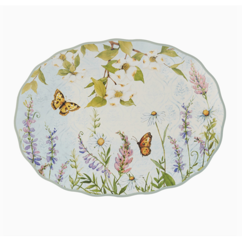 Certified International Oval Platter Easter Meadow 14 x 10 Inch