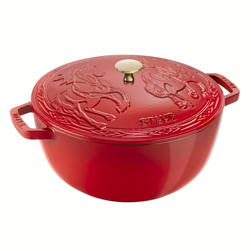 Staub French Oven Round Year of the Horse Cherry Red 5 QT Staub