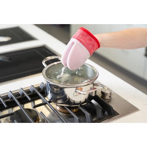 Cuisipro Cuisipro Silicone Pinch Mitt Set Red Cuisipro Cuisipro Silicone Pinch Mitt Set Red