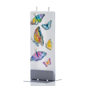 Flatyz Flat Candle Rainbow Butterflies Candle