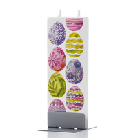 Flat Candle Decorated Easter Eggs