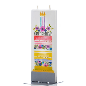 Flatyz Flat Candle Happy Birthday Layered Cake