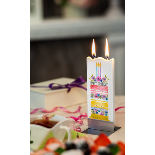 Flatyz Flat Candle Happy Birthday Layered Cake