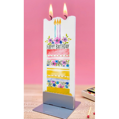Flatyz Flat Candle Happy Birthday Layered Cake