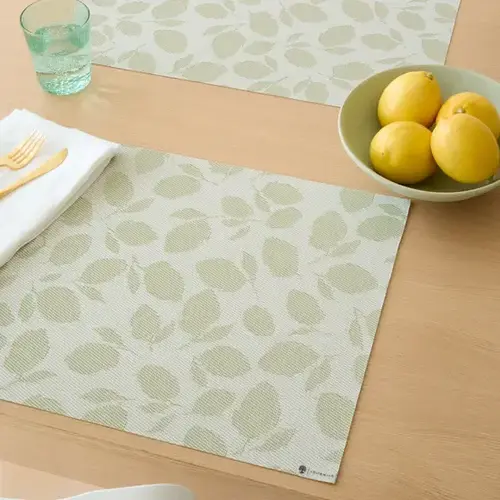 Chilewich Placemat Lemon Leaves Sprout Chilewich Placemat Lemon Leaves Sprout