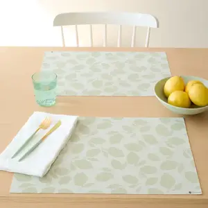 Chilewich Placemat Lemon Leaves Sprout