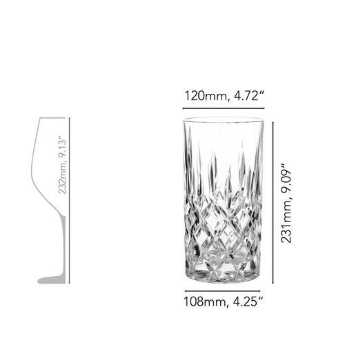 Nachtmann Noblesse Vase and Hurricane 23cm