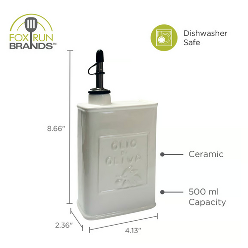 Fox Run Oil Cruet Can White 500ml