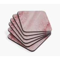 Coasters Minerals Rose Quartz Set of 6