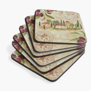 Pimpernel Coasters Olive Orchard Set of 6