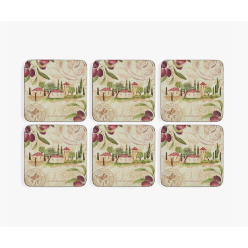 Pimpernel Coasters Olive Orchard Set of 6