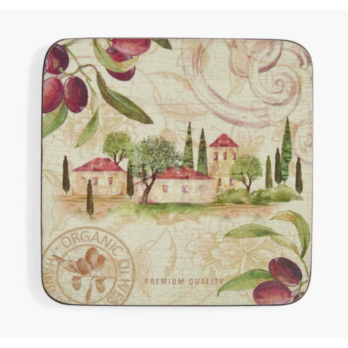 Pimpernel Coasters Olive Orchard Set of 6