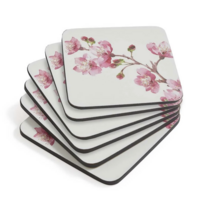 Coasters Pink Blossom Set of 6