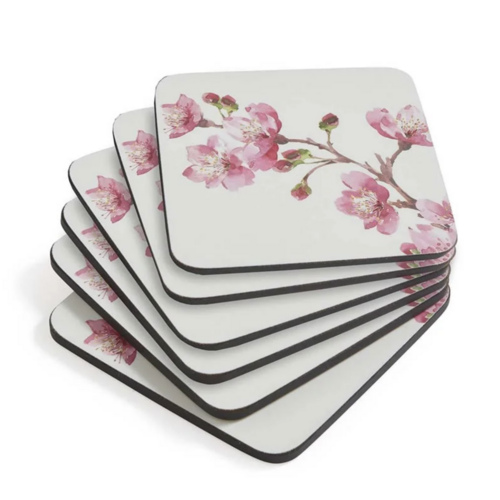 Pimpernel Coasters Pink Blossom Set of 6