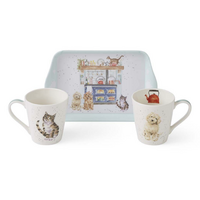 Wrendale Mugs and Tray Set Country Kitchen