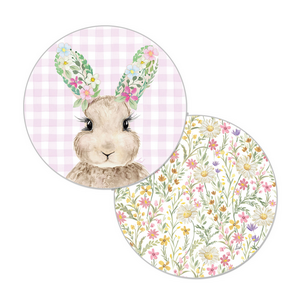 CounterArt Placemat Reversible Round Bunny Floral