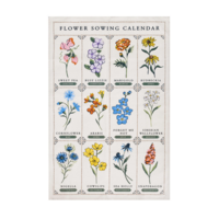 Tea Towel Time to Grow Flower