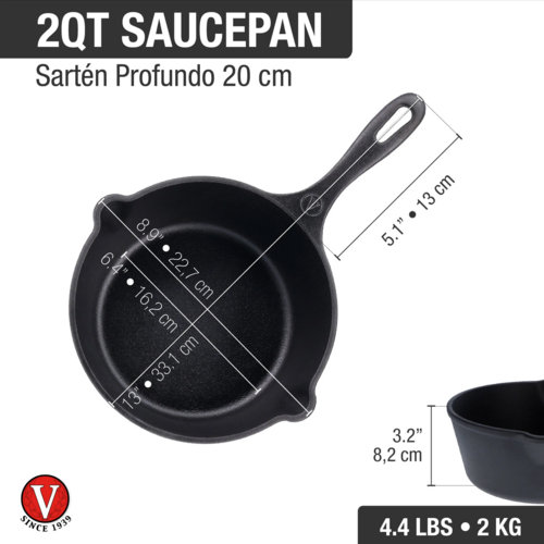 Victoria Cast Iron Saucepan 1.9L Victoria