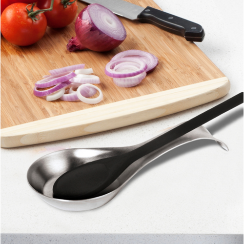 Oggi Curved Spoon Rest Stainless Steel