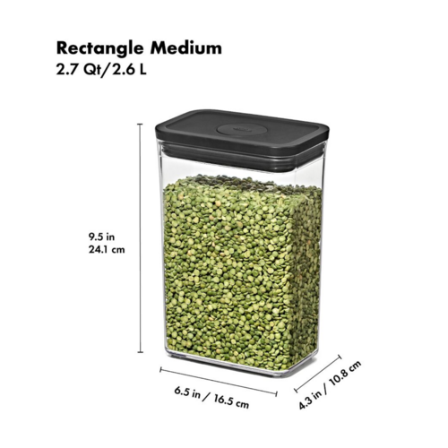 OXO OXO POP Black Rectangular Medium 2.6L