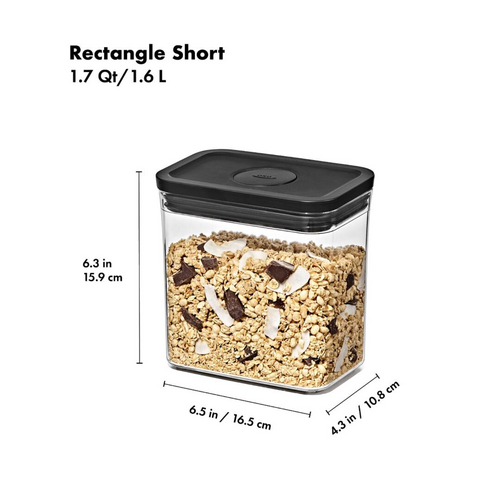OXO OXO POP Black Rectangular Short 1.6L
