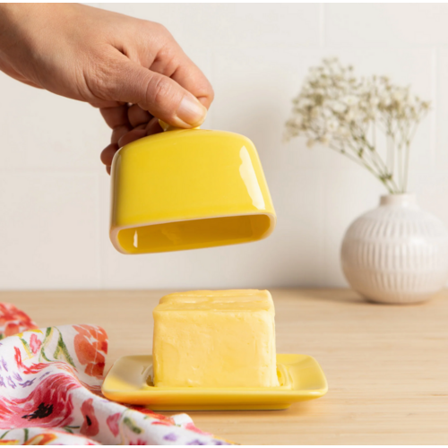 Now Designs Butter Dish Square Lemon