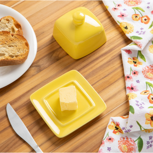 Now Designs Butter Dish Square Lemon