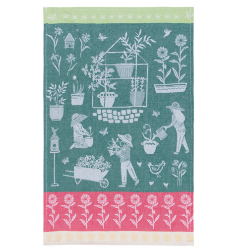 Now Designs Tea Towel Jacquard Green Thumb