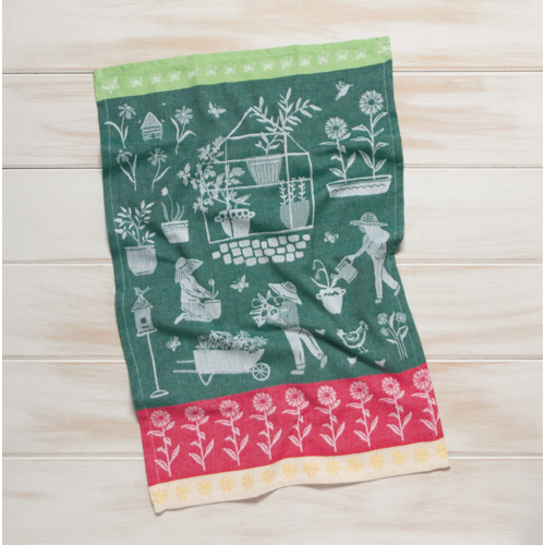 Now Designs Tea Towel Jacquard Green Thumb