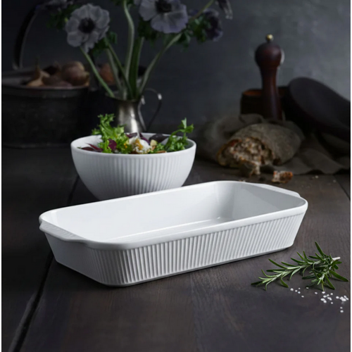 Pillivuyt Plisse Deep Rectangular Roaster 12 x 8 Inch