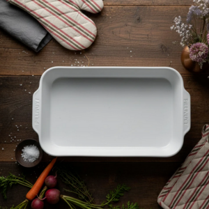 Pillivuyt Plisse Deep Rectangular Roaster 13 x 9 Inch