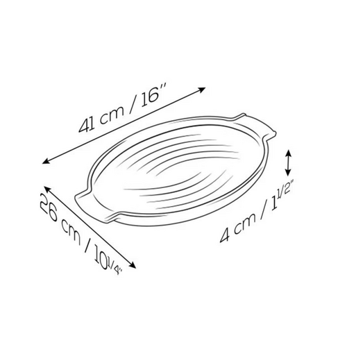 Peugeot Grill To Table Oval Fish Grill 16 Inch