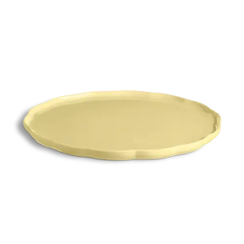 Emile Henry Emile Henry Madeleine Round Serving Platter French Vanilla