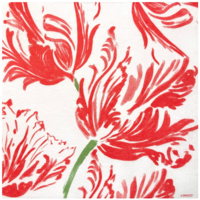 Napkin Dinner Paviot Tulipe Rouge