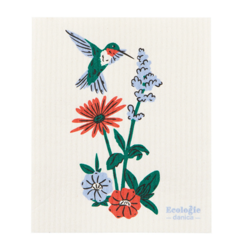 Now Designs Swedish Cloth Hummingbird Floral