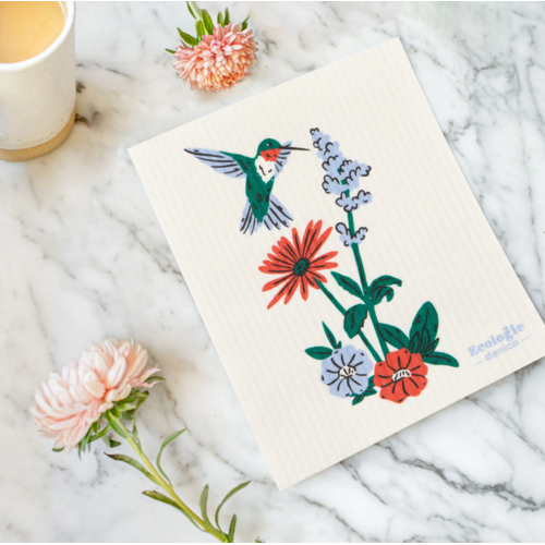 Now Designs Swedish Cloth Hummingbird Floral