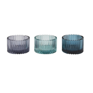 Harman Tealight Holder Blue Set of 3