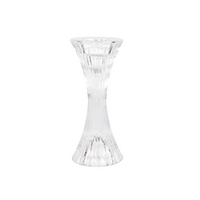 Candle Holder Sculpted Glass 6.5 Inch