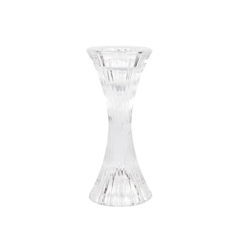 Harman Candle Holder Sculpted Glass 6.5 Inch