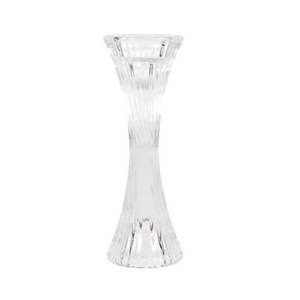 Harman Candle Holder Sculpted Glass 8 Inch