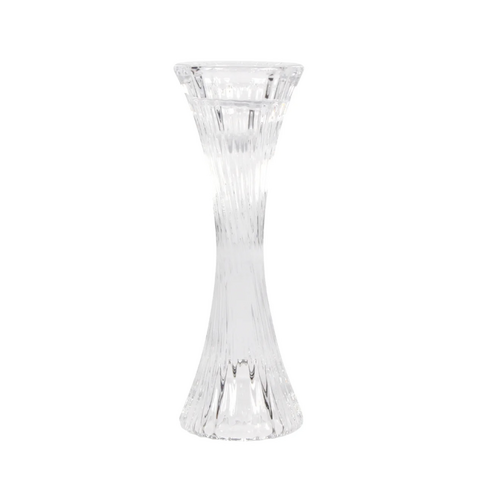 Harman Candle Holder Sculpted Glass 8 Inch