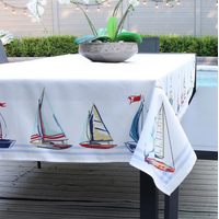 Tablecloth Sailboat Stripes 60 x 90 Inch
